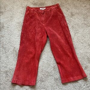 SORBÉ Red Suede Cropped Pants